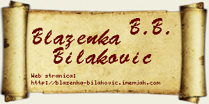 Blaženka Bilaković vizit kartica